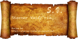 Sterner Valéria névjegykártya