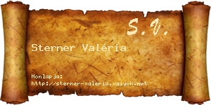 Sterner Valéria névjegykártya